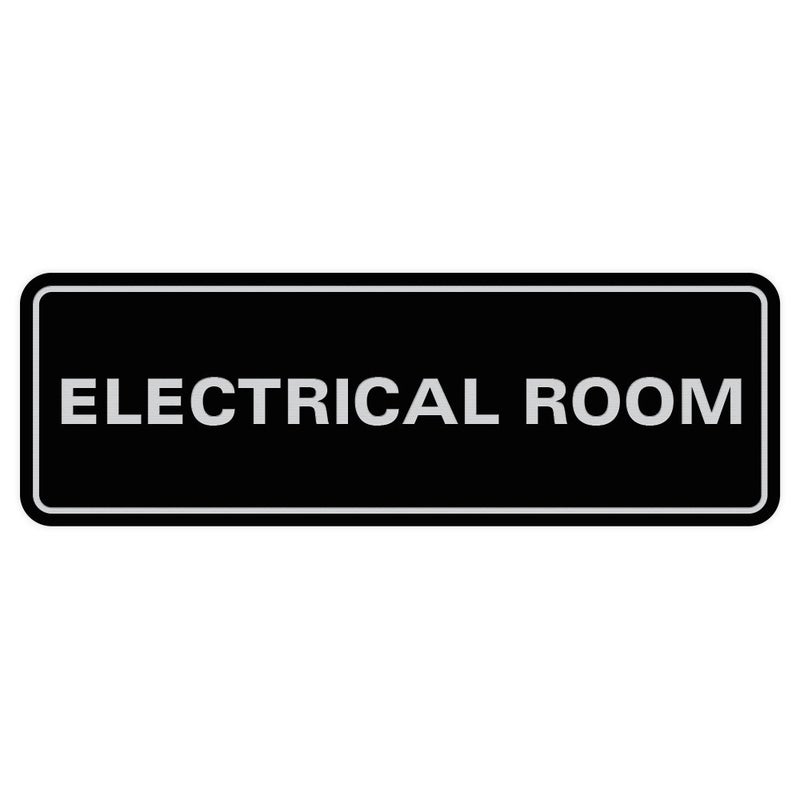 All Quality Standard Electrical Room Sign - Black - Large (1 Pack) - Image 1